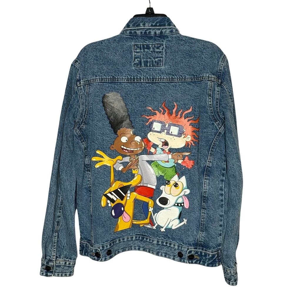 Members Only Nickelodeon Y2K Cartoon Rugrats Denim Jean Jacket Size Medium